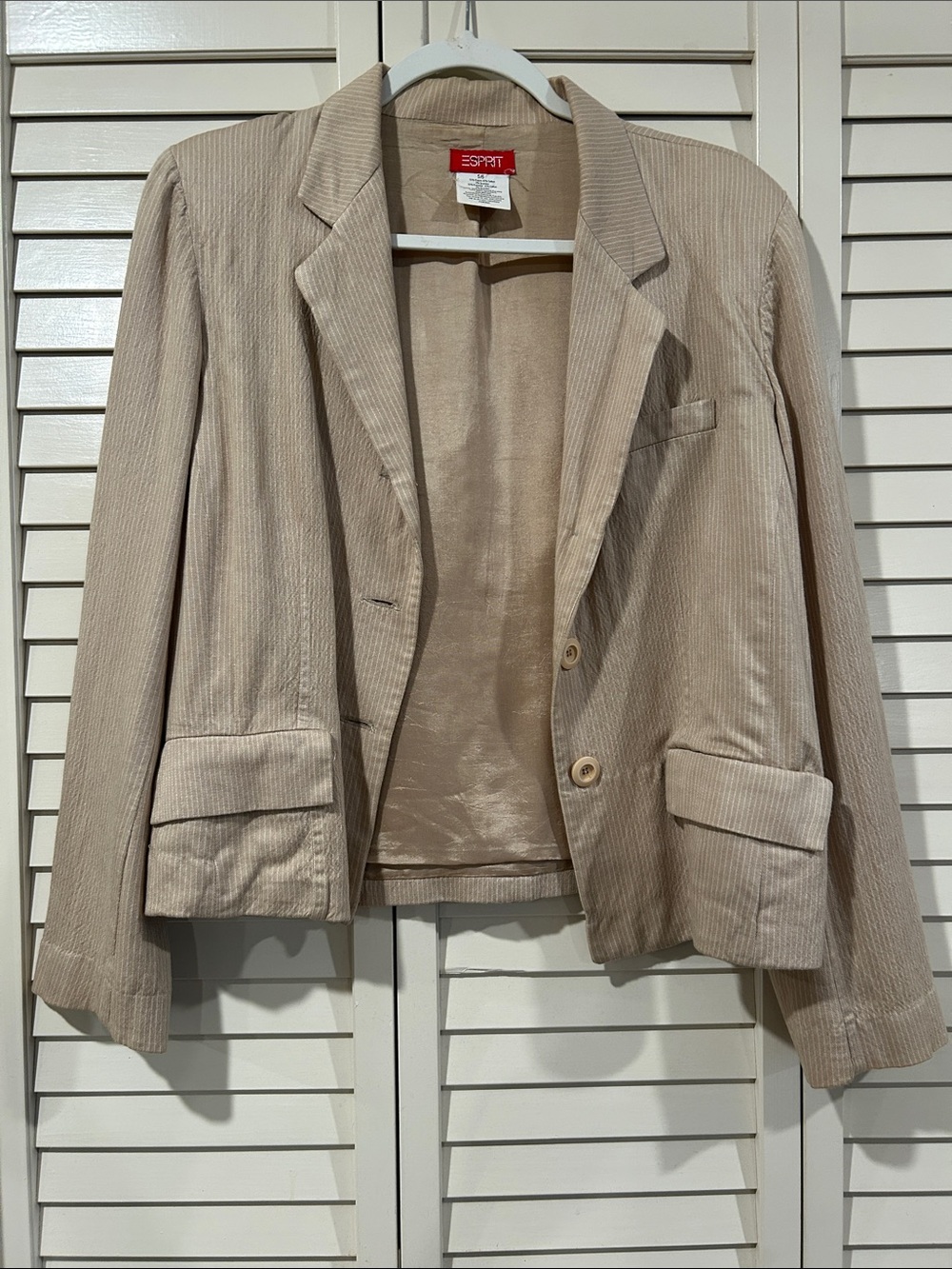 Esprit Light Tan Blazer Size 5/6